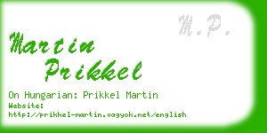 martin prikkel business card